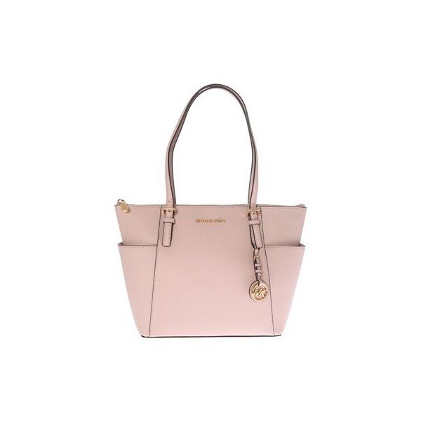 Gaiši rozā ādas rokassoma Michael Kors Jet Set-image-1