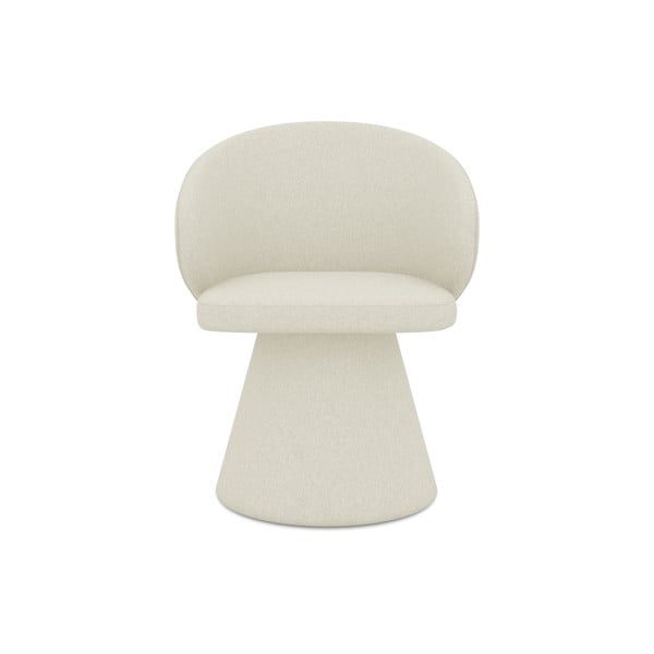 Krēmkrāsas polsterēts ēdamistabas krēsls Uala – Makamii-image-1