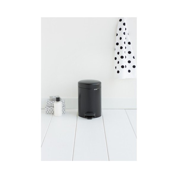 Brabantia Newicon melna pedāļu tvertne, 3 l-image-2