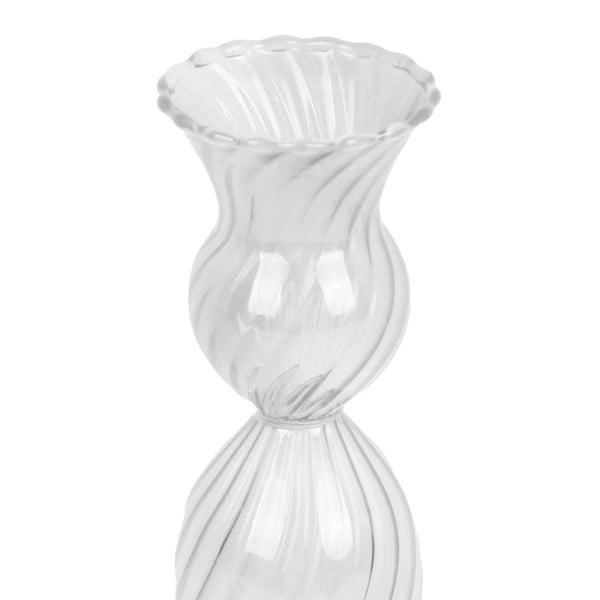 Stikla svečturis PT LIVING Swirl, augstums 17 cm-image-2