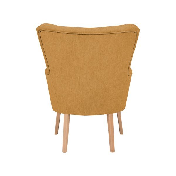 Dzeltens krēsls ar atzveltnēm Micadoni Home Lamarta-image-3