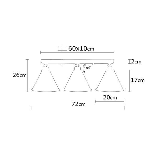 Melna/zelta krāsas griestu lampa ar metāla abažūru ø 20 cm Tramino – Opviq lights-image-3