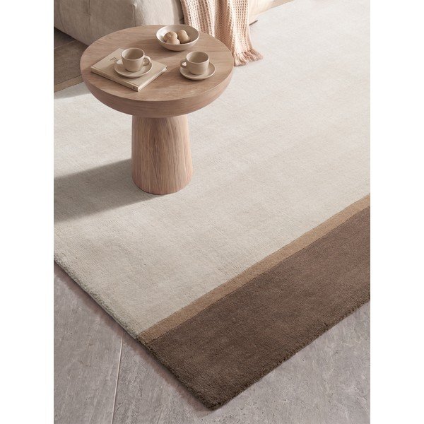 Brūns/krēmkrāsas vilnas paklājs 120x170 cm Rowan – Villeroy&Boch-image-2