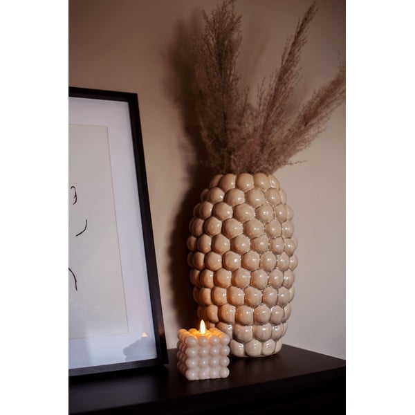 Bēša LED svece Star Trading Flamme Dot, augstums 9,5 cm-image-4