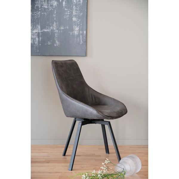 Pelēks grozāms krēsls Alison – Rowico-image-1