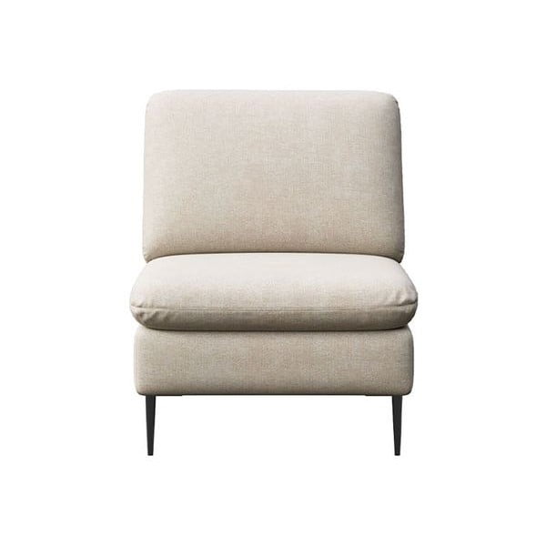 Bēšs atpūtas krēsls no šenila auduma Belle – Rodier