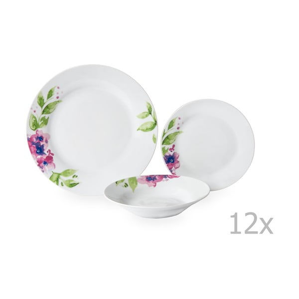 12 gabalu porcelāna trauku komplekts Sabichi Viola