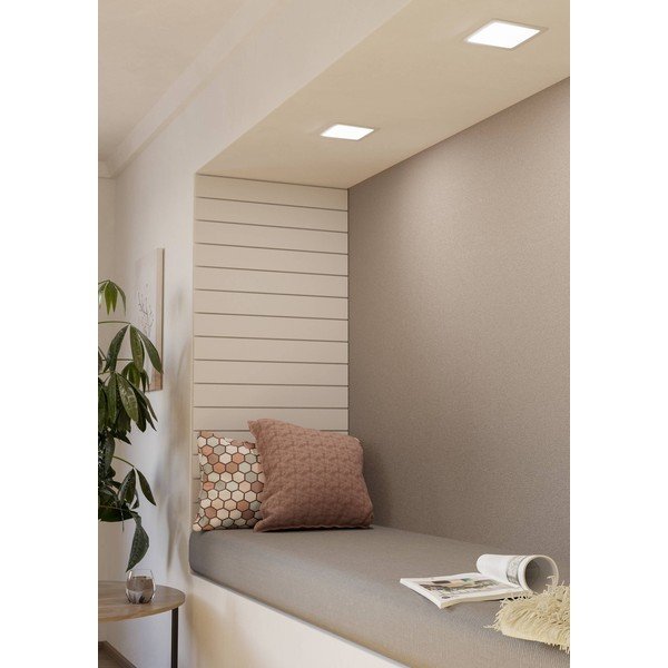 Balta LED/iebūvēta griestu lampa 17x17 cm FUEVA 5 – EGLO-image-1