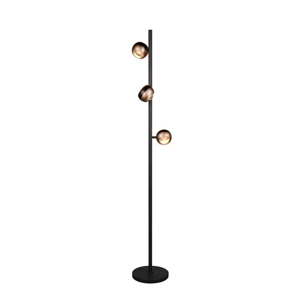 Melna/bronzas krāsas LED stāvlampa (augstums 150 cm) Orbit – Trio Select-image-1