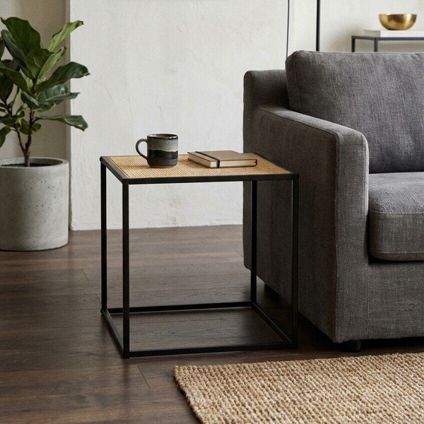 Rotangpalmas sānu galdiņš 44x44 cm Depok – Premier Housewares-image-3
