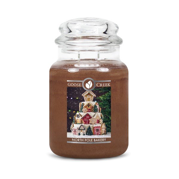 Aromatizēta svece stikla burciņā Goose Creek North Pole Bakery, deg 150 stundas