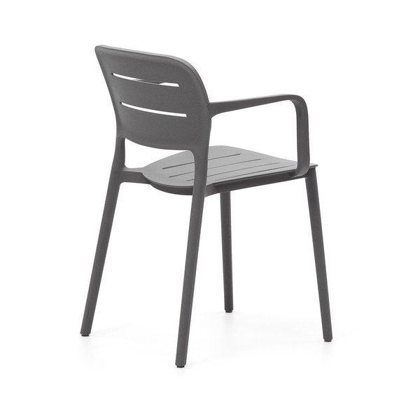 Pelēks plastmasas dārza krēsls Morella – Kave Home-image-2