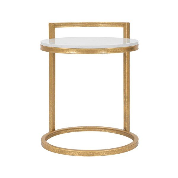 Apaļš sānu galdiņš ar marmora virsmu ø 40,5 cm Round Marble – Mauro Ferretti-image-3