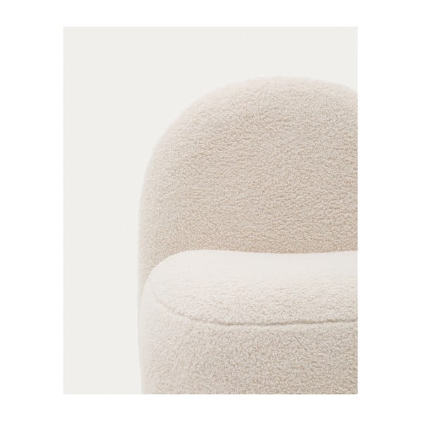 Balts bērnu atpūtas krēsls no buklē auduma Bucky – Kave Home-image-4