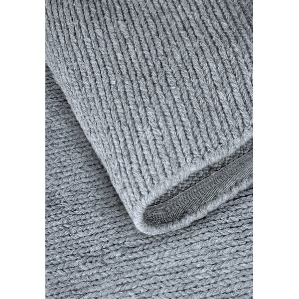 Pelēks ar rokām darināts vilnas apaļš paklājs ø 200 cm Francois – Villeroy&Boch-image-3