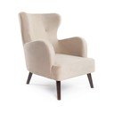 Bēšs samta atpūtas krēsls ar atzveltni Noemye – Bonami Selection