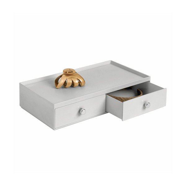 Balts organizators ar 2 atvilktnēm InterDesign Desk-image-1