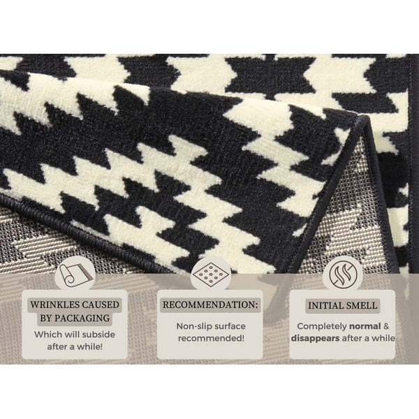 Melnbalts paklājs Hanse Home Basic Nordic, 80 x 200 cm-image-4