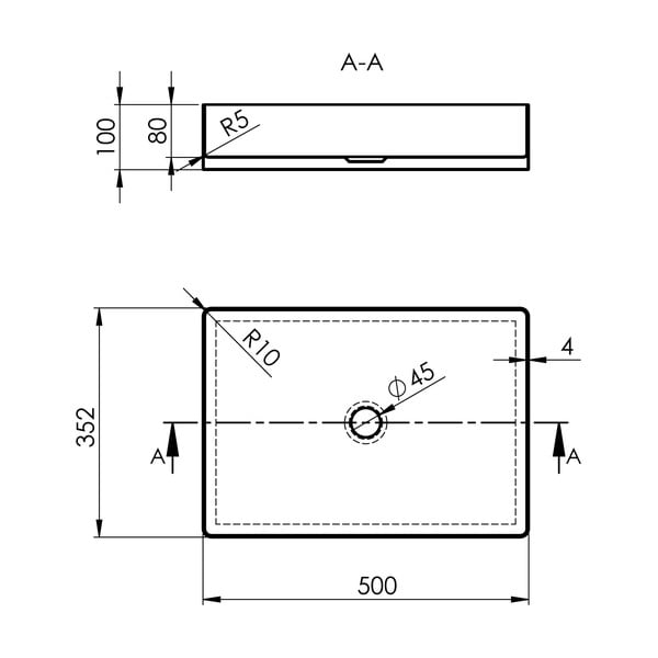 Sudraba krāsas nerūsējošā tērauda izlietne 50x35 cm Aurum – Sapho-image-2