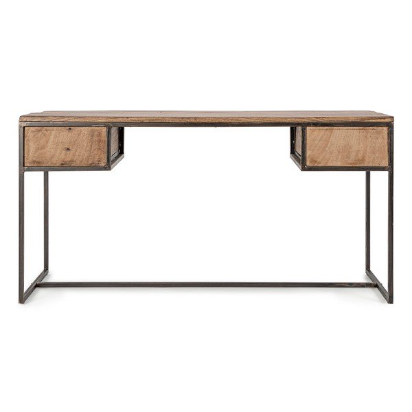 Darba galds ar akācijas koka galda virsmu 60x150 cm Elmer – Bizzotto-image-2