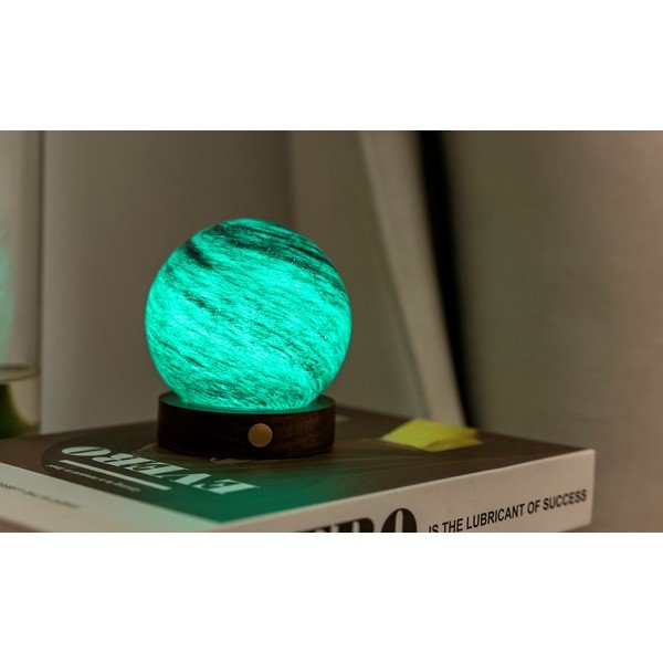 Tumši brūns/tumša dabīga toņa gaismas dekors ar USB ø 8 cm Stellar Ocean – Gingko-image-1