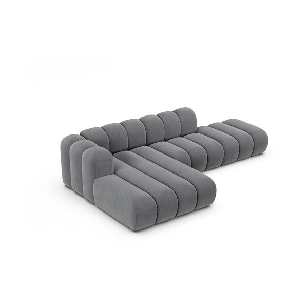 Gaiši pelēks stūra dīvāns (ar kreiso stūri) Lupine – Micadoni Home-image-2