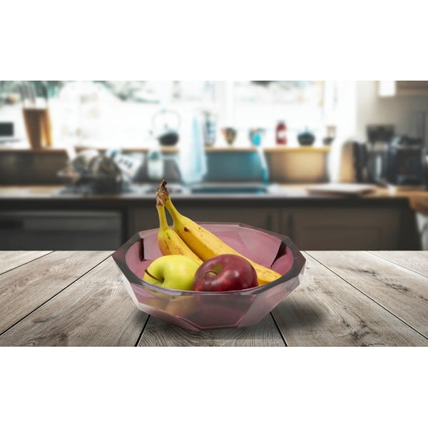 Rozā pārstrādāta stikla trauks Mauro Ferretti Stone, ø 25 cm-image-1