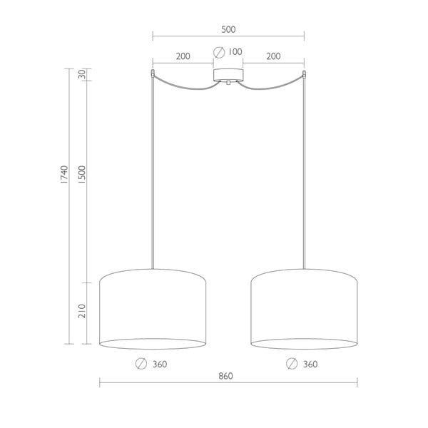 Melna divviru griestu lampa ar zeltītu iekšpusi Sotto Luce Mika, ⌀ 36 cm-image-2