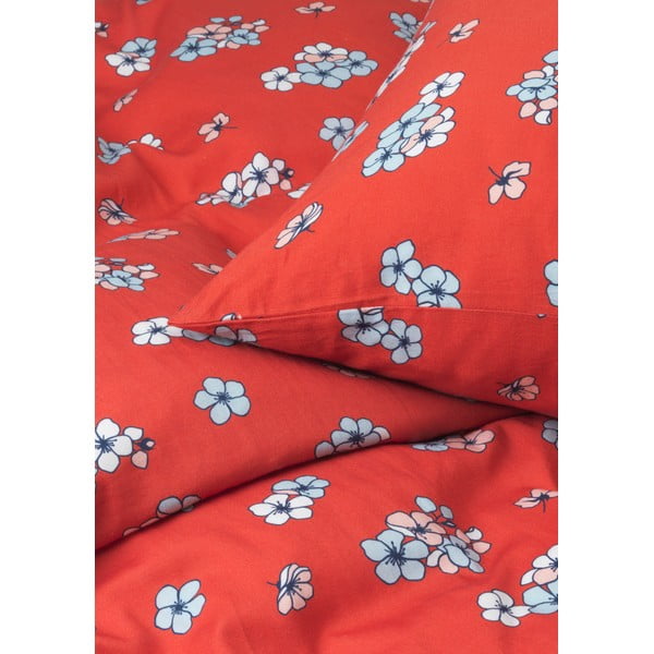 Ķieģeļu sarkana divvietīga/īpaši gara gultas veļa no kokvilnas satīna 200x220 cm Grand Pleasantly – JUNA-image-2