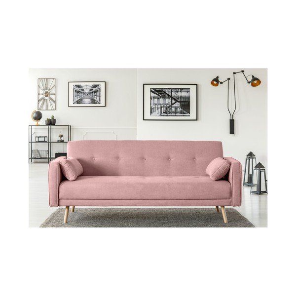 Rozā izvelkamais dīvāns Cosmopolitan Design Stuttgart, 212 cm-image-4