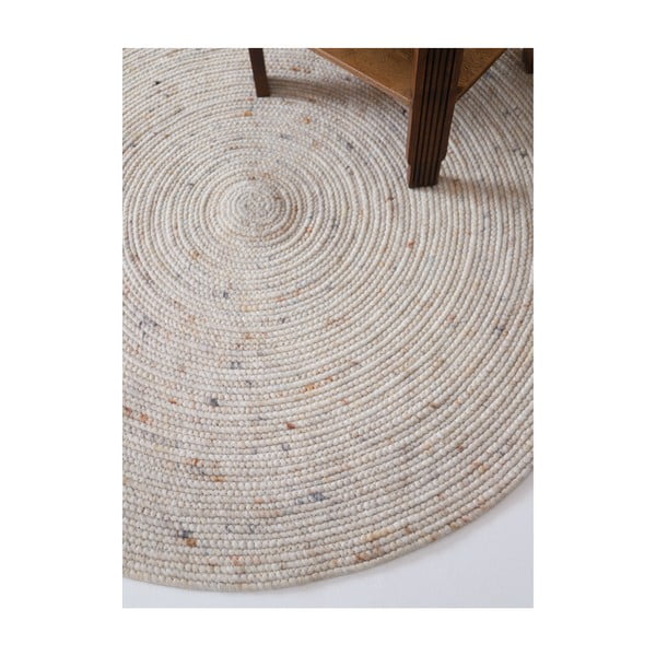 Krēmkrāsas bērnu paklājs ø 140 cm Neethu Avoine – Nattiot-image-3