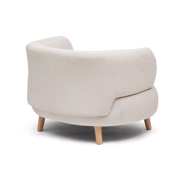 Bēšs atpūtas krēsls no šenila auduma Luisa – Kave Home-image-4