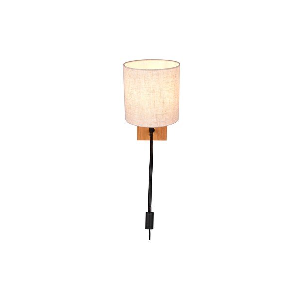 Bēša/dabīga toņa sienas lampa ø 18 cm Nilam – Trio-image-2