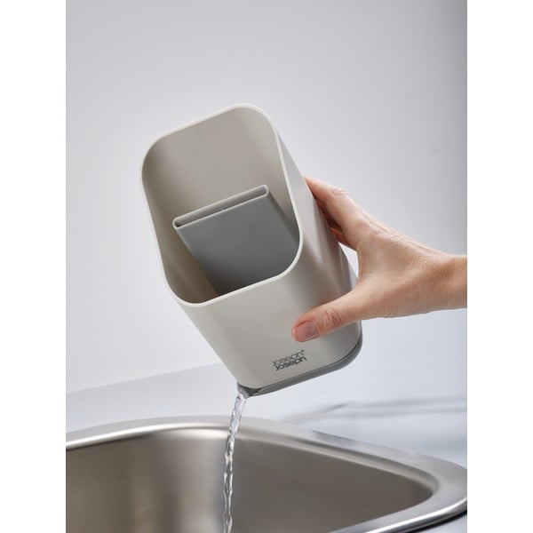 Gaiši pelēks plastmasas trauku žāvētājs galda piederumiem 12x11 cm Duo – Joseph Joseph-image-1