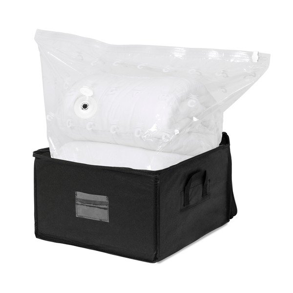 Melna uzglabāšanas kaste ar rāvējslēdzēja aizdari Compactor Compress Pack, 125 l-image-1