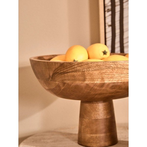 Dabīga toņa koka bļoda ø 27 cm Kara – Premier Housewares-image-3