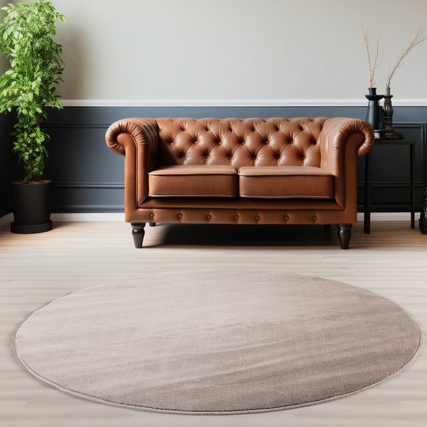 Bēšs mazgājams apaļš paklājs ø 200 cm Sky – Ayyildiz Carpets-image-1
