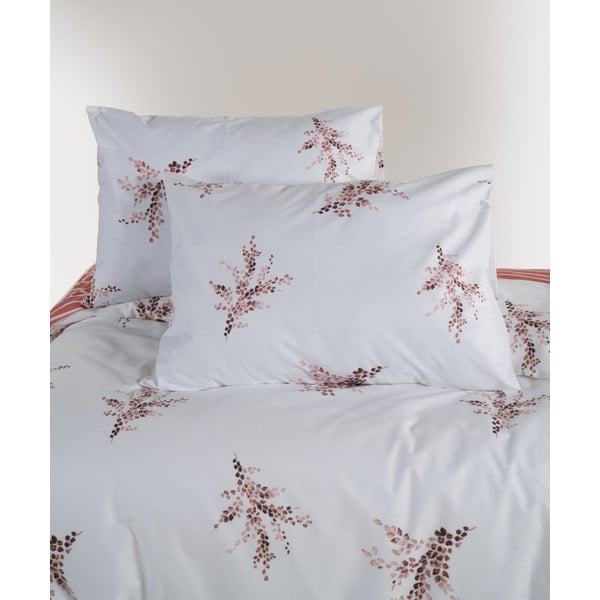 Balta/rozā divguļamā gultas veļa no ranforce kokvilnas 240x220 cm Breeze Floral – Mila Home Luxury-image-4