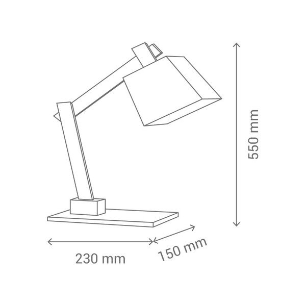 Balta galda lampa ar koka konstrukciju SULION Erasmo-image-3