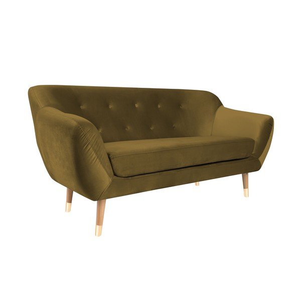 Divvietīgs dīvāns zelta krāsā Mazzini Sofas Amelie-image-4