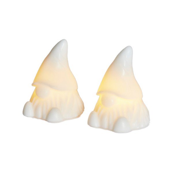 Balti gaismas dekori (2 gab.) uz baterijām Coco – Sirius