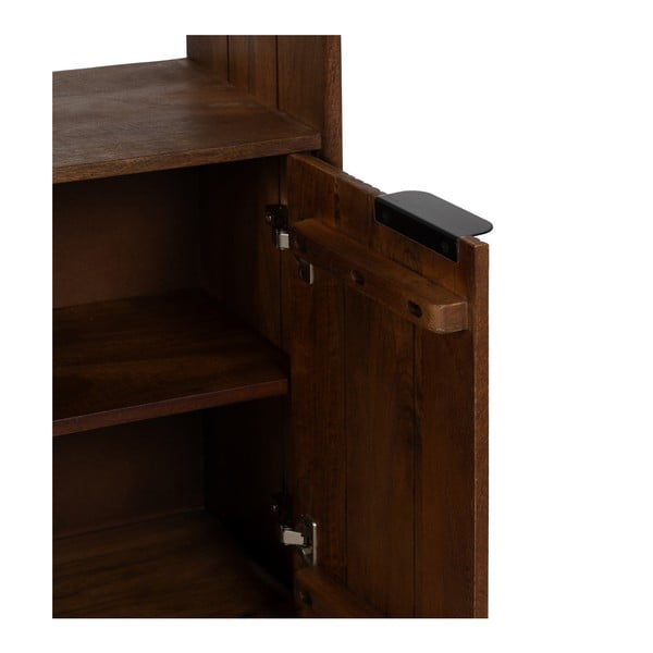 Brūns mango masīvkoka grāmatplaukts 60x190x30 cm Sagara – Ixia-image-4