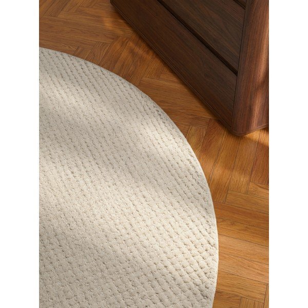 Krēmkrāsas vilnas apaļš paklājs ø 160 cm Eloise – Hanse Home-image-2