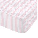 Rozā un balta kokvilnas gultasveļa Bianca Check And Stripe, 90 x 190 cm