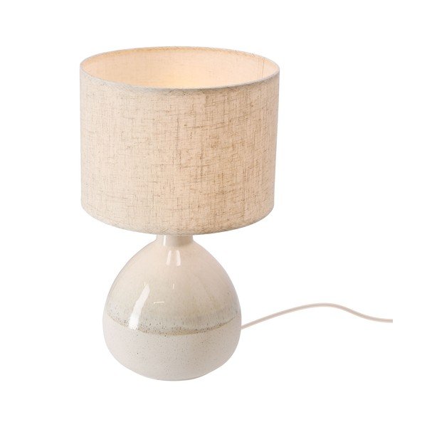 Bēša galda lampa ar auduma abažūru (augstums 41 cm) Ardo – Candellux Lighting-image-1
