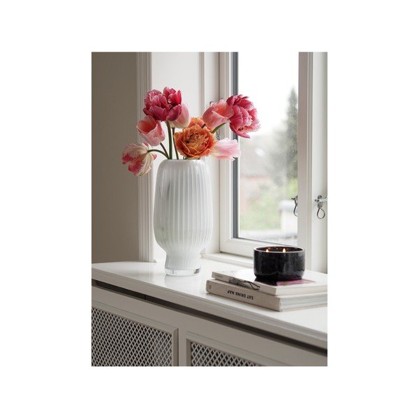 Balta stikla vāze (augstums 31,5 cm) Cuneo – Villa Collection-image-2