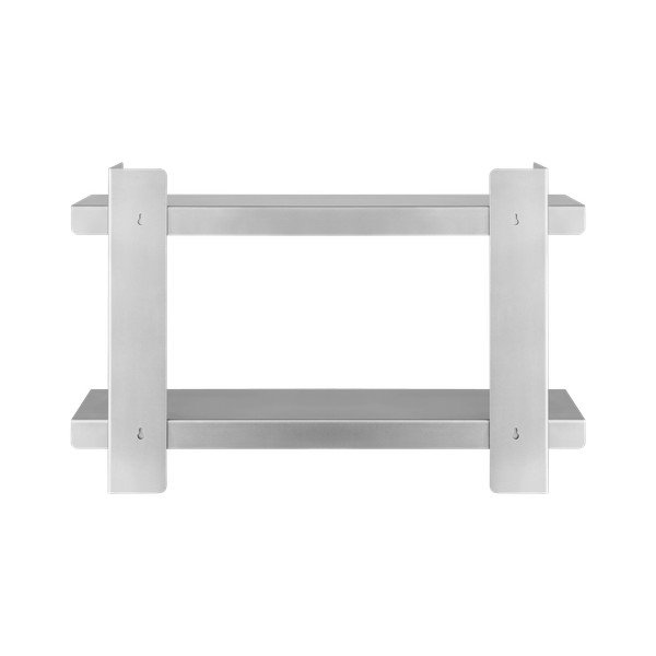 Sudraba krāsas daudzlīmeņu metāla sienas plaukts 70 cm Tivo – noo.ma-image-3