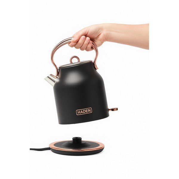 Melna elektriskā tējkanna 1,7 l Heritage – Haden-image-4