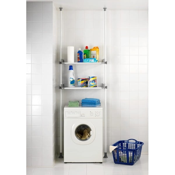 Balts metāla vannas istabas plaukts 120x300 cm Herkules – Wenko-image-4