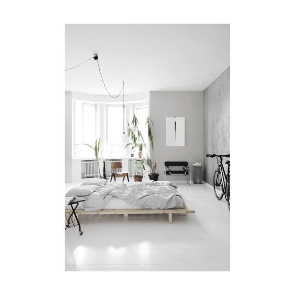 Divguļamā gulta no priedes koka ar matraci Karup Design Japan Double Latex White Natural, 160 x 200 cm-image-4